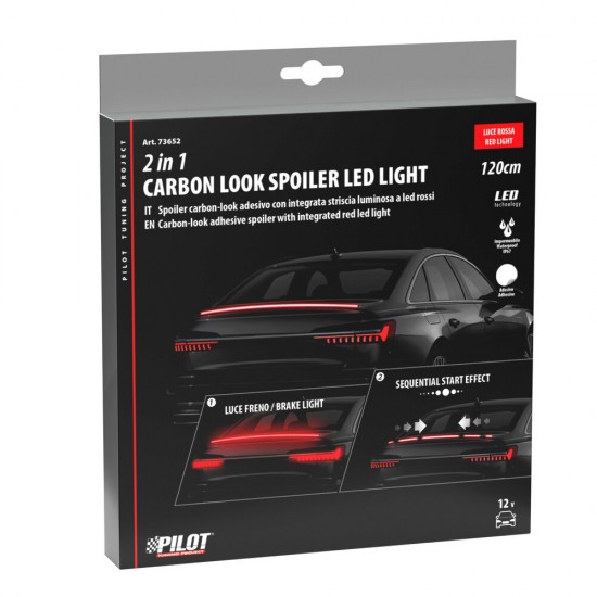 AMC-L7365.2 - ΤΑΙΝΙΑ ΣΙΛΙΚΟΝΗΣ LED ΚΟΚΚΙΝΟ ΦΩΣ CARBON-LOOK ΠΟΡΤ ΜΠΑΓΚΑΖ SPOILER LED LIGHT 12V IP67 25χ10mm 120cm LAMPA - 1 Τεμ. ΤΑΙΝΙΑ ΣΙΛΙΚΟΝΗΣ LED ΚΟΚΚΙΝΟ ΦΩΣ CARBON-LOOK ΠΟΡΤ ΜΠΑΓΚΑΖ SPOILER LED LIGHT 12V IP67 25χ10mm 120cm LAMPA - 1 Τεμ.