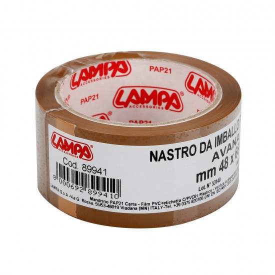 ΤΑΙΝΙΑ ΣΥΣΚΕΥΑΣΙΑΣ ΚΑΦΕ ΑΥΤΟΚΟΛΛΗΤΗ ΓΙΑ ΑΜΠΑΛΑΖ 48mmX66m LAMPA - 1 ΤΕΜ.