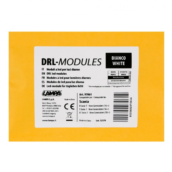 ΚΙΤ ΜΕΤΑΤΡΟΠΗΣ ΦΩΤΩΝ ΗΜΕΡΑΣ ΣΕ ΛΕΥΚΟ DRL LED MODULES ΓΙΑ SCANIA R/S SERIE 7 11/2016+ LAMPA - 1 Κιτ.