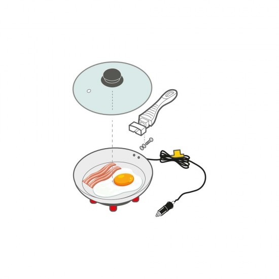 ΤΗΓΑΝΙ ΗΛΕΚΤΡΙΚΟ ELECTRIC FRYING PAN 24V 270W 13A Φ20cm 360ml ΜΕ ΦΙΣ ΑΝΑΠΤΗΡΑ LAMPA - 1 ΤΕΜ.