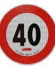ΣΗΜΑ ΤΑΧΥΤΗΤΑΣ ΧΙΛΙΟΜΕΤΡΩΝ 40km/h ΑΥΤΟΚΟΛΛΗΤΟ LAMPA - 1 ΤΕΜ.