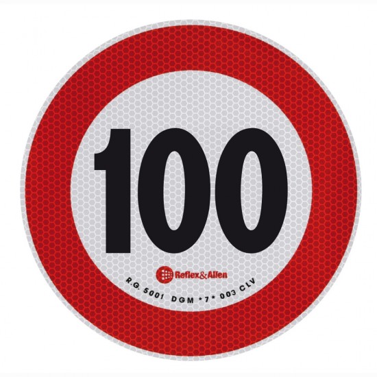 AMC-L9844.4 - ΣΗΜΑ ΤΑΧΥΤΗΤΑΣ ΧΙΛΙΟΜΕΤΡΩΝ 100km/h ΑΥΤΟΚΟΛΛΗΤΟ ΣΗΜΑ ΤΑΧΥΤΗΤΑΣ ΧΙΛΙΟΜΕΤΡΩΝ 100km/h ΑΥΤΟΚΟΛΛΗΤΟ