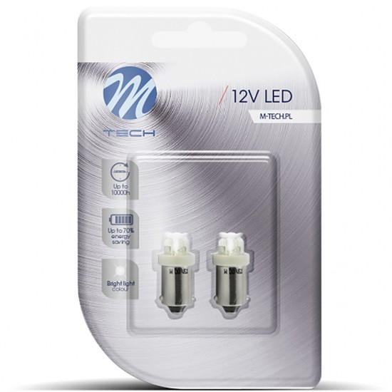 AMC-LB013W/MT - T4W 12V 0,96W BA9s (ΜΙΝΙΟΝ) LED 4xLED 3mm ΛΕΥΚΟ BLISTER 2ΤΕΜ. M-TECH T4W 12V 0,96W BA9s (ΜΙΝΙΟΝ) LED 4xLED 3mm ΛΕΥΚΟ BLISTER 2ΤΕΜ. M-TECH