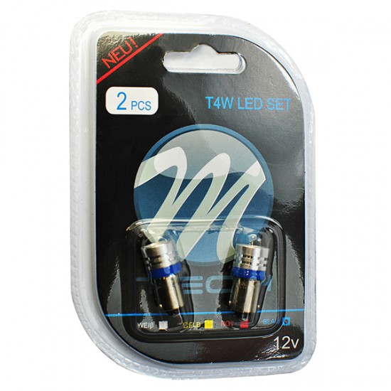 AMC-LB016B/MT - T4W 12V 1W BA9s (ΜΙΝΙΟΝ) LED 1xHP ΜΠΛΕ BLISTER 2ΤΕΜ T4W 12V 1W BA9s (ΜΙΝΙΟΝ) LED 1xHP ΜΠΛΕ BLISTER 2ΤΕΜ