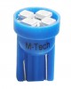 T10 W5W 12V W2,1x9,5d LED 4xSMD3528 ΜΠΛΕ (ΚΑΡΦΩΤΟ ΑΚΑΛΥΚΟ) BLISTER 2ΤΕΜ. M-TECH