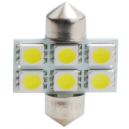 AMC-LB027W/MT - ΛΑΜΠΑΚΙΑ ΠΛΑΦΟΝΙΕΡΑΣ C5W/C10W 12V 1,44W SV8,5 31mm LED 6xSMD5050 ΛΕΥΚΟ 2ΤΕΜ. ΛΑΜΠΑΚΙΑ ΠΛΑΦΟΝΙΕΡΑΣ C5W/C10W 12V 1,44W SV8,5 31mm LED 6xSMD5050 ΛΕΥΚΟ 2ΤΕΜ.