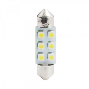 ΛΑΜΠΑΚΙΑ ΠΛΑΦΟΝΙΕΡΑΣ C5W/C10W 12V 0,48W SV8,5 36mm LED 6xSMD3528 ΚΙΤΡΙΝΟ BLISTER 2ΤΕΜ. M-TECH
