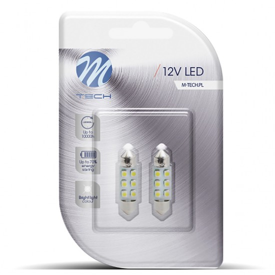AMC-LB028Y/MT - ΛΑΜΠΑΚΙΑ ΠΛΑΦΟΝΙΕΡΑΣ C5W/C10W 12V 0,48W SV8,5 36mm LED 6xSMD3528 ΚΙΤΡΙΝΟ BLISTER 2ΤΕΜ. M-TECH ΛΑΜΠΑΚΙΑ ΠΛΑΦΟΝΙΕΡΑΣ C5W/C10W 12V 0,48W SV8,5 36mm LED 6xSMD3528 ΚΙΤΡΙΝΟ BLISTER 2ΤΕΜ. M-TECH