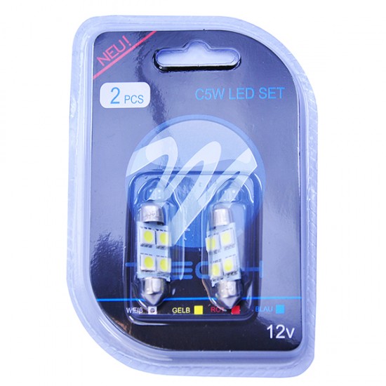 AMC-LB072W/MT - ΛΑΜΠΑΚΙΑ ΠΛΑΦΟΝΙΕΡΑΣ C5W/C10W 12V 1,36W SV8,5 36mm LED 4xSMD5050 ΛΕΥΚΟ BLISTER 2ΤΕΜ. ΛΑΜΠΑΚΙΑ ΠΛΑΦΟΝΙΕΡΑΣ C5W/C10W 12V 1,36W SV8,5 36mm LED 4xSMD5050 ΛΕΥΚΟ BLISTER 2ΤΕΜ.