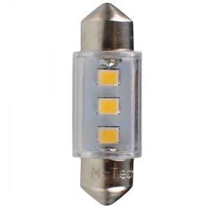 ΛΑΜΠΑΚΙΑ ΠΛΑΦΟΝΙΕΡΑΣ C5W/C10W 12V SV8.5 36mm 0,38W 3xSMD2835 LED OSRAM ΛΕΥΚΟ  BLISTER 2ΤΕΜ. M-TECH