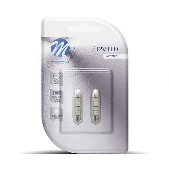 AMC-LB311B/MT - ΛΑΜΠΑΚΙΑ ΠΛΑΦΟΝΙΕΡΑΣ C5W/C10W 12V 0,96W SV8,5 41mm CAN-BUS LED 4xSMD5050 PREMIUM ΜΠΛΕ BLISTER 2ΤΕΜ. ΛΑΜΠΑΚΙΑ ΠΛΑΦΟΝΙΕΡΑΣ C5W/C10W 12V 0,96W SV8,5 41mm CAN-BUS LED 4xSMD5050 PREMIUM ΜΠΛΕ BLISTER 2ΤΕΜ.