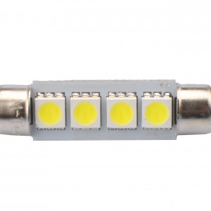 ΛΑΜΠΑΚΙΑ ΠΛΑΦΟΝΙΕΡΑΣ C5W/C10W 12V 0,96W SV8,5 41mm CAN-BUS LED 4xSMD5050 PREMIUM ΛΕΥΚΟ BLISTER 2ΤΕΜ