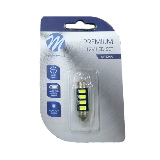 AMC-LB334W-01B/MT - ΛΑΜΠΑΚΙΑ ΠΛΑΦΟΝΙΕΡΑΣ C5W/C10W 12V 2W SV8,5 36mm CAN-BUS+RADIATOR LED 4xSMD5730 ΛΕΥΚΟ BLISTER 1τεμ ΛΑΜΠΑΚΙΑ ΠΛΑΦΟΝΙΕΡΑΣ C5W/C10W 12V 2W SV8,5 36mm CAN-BUS+RADIATOR LED 4xSMD5730 ΛΕΥΚΟ BLISTER 1τεμ