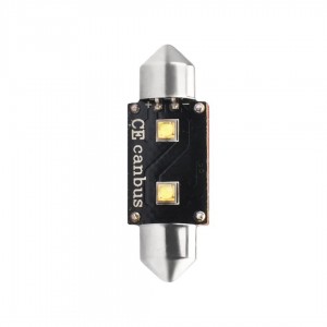 ΛΑΜΠΑΚΙ ΠΛΑΦΟΝΙΕΡΑΣ C5W/C10W 12V 6W SV8,5 36mm CAN-BUS+RADIATOR LED 2xHP CREE ΛΕΥΚΟ BLISTER - 1 ΤΕΜ.