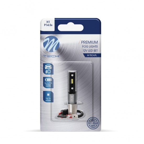 AMC-LB501W-01B/MT - H1 12V P14.5s 6xSMD1616 LED 6.000K 280lm PREMIUM FOG LED M-TECH - 1 ΤΕΜ. H1 12V P14.5s 6xSMD1616 LED 6.000K 280lm PREMIUM FOG LED M-TECH - 1 ΤΕΜ.