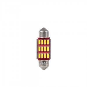 ΛΑΜΠΑΚΙ ΠΛΑΦΟΝΙΕΡΑΣ C5W/C10W 12V 1,95W SV8,5 36mm LED 12xLED ΛΕΥΚΟ M-TECH - 1 τεμ.