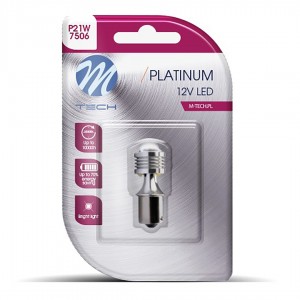 P21W 12/24V Ba15s 3W 120lm 4xHP LED OSRAM OPTO ΠΟΡΤΟΚΑΛΙ BLISTER  M-TECH 1 ΤΕΜ. P21W 12/24V Ba15s 3W 120lm 4xHP LED OSRAM OPTO ΠΟΡΤΟΚΑΛΙ BLISTER  M-TECH 1 ΤΕΜ.