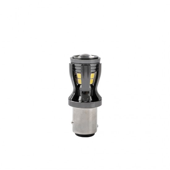 P21/5W 12/24V BAY15d 14xSMD2835 3,0W LED ΛΕΥΚΟ CAN-BUS BLISTER  M-TECH - 1 ΤΕΜ.