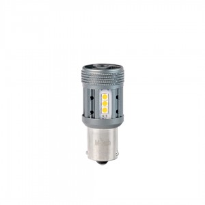 ΛΑΜΠΑΚΙ PY21W 12/24V BA15s 12xSMD3030 LED CAN-BUS ΠΟΡΤΟΚΑΛΙ PLATINIUM BLISTER M-TECH - 1 ΤΕΜ