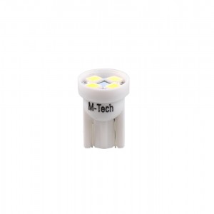T10 W5W 24V W1,2x9,5d LED 4xSMD3528 ΛΕΥΚΟ ΔΙΑΘΛΑΣΗ (ΚΑΡΦΩΤΟ ΑΚΑΛΥΚΟ) HEAVY DUTY BLISTER 2ΤΕΜ. M-TECH