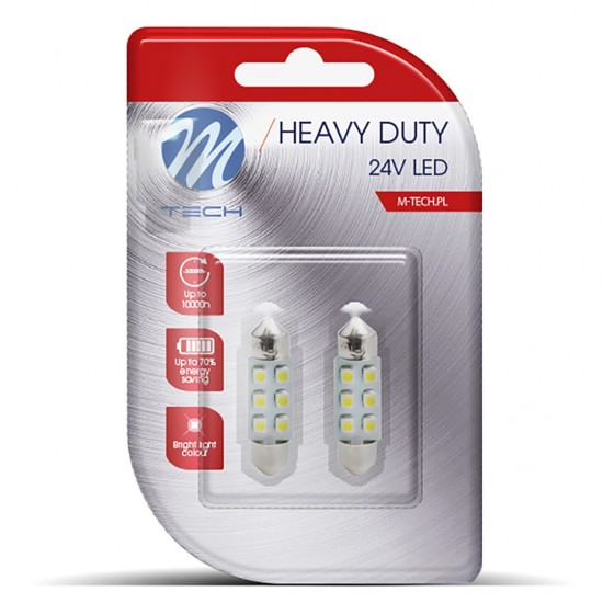 AMC-LB928B/MT - ΛΑΜΠΑΚΙΑ ΠΛΑΦΟΝΙΕΡΑΣ C5W 24V 0,24W SV8,5 36mm LED 6xSMD3528 ΜΠΛΕ BLISTER 2ΤΕΜ. M-TECH ΛΑΜΠΑΚΙΑ ΠΛΑΦΟΝΙΕΡΑΣ C5W 24V 0,24W SV8,5 36mm LED 6xSMD3528 ΜΠΛΕ BLISTER 2ΤΕΜ. M-TECH