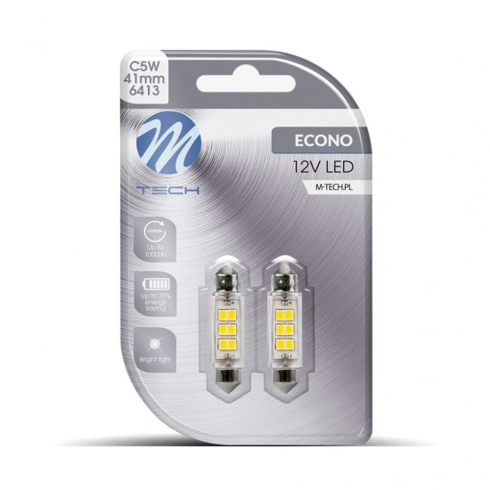 AMC-LB991W/MT - ΛΑΜΠΑΚΙΑ ΠΛΑΦΟΝΙΕΡΑΣ C5W 24V SV8,5 41mm 6xSMD2835 LED ΛΕΥΚΟ ECONO BLISTER M-TECH - 2 Τεμ. ΛΑΜΠΑΚΙΑ ΠΛΑΦΟΝΙΕΡΑΣ C5W 24V SV8,5 41mm 6xSMD2835 LED ΛΕΥΚΟ ECONO BLISTER M-TECH - 2 Τεμ.