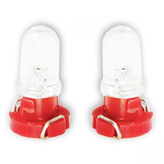 ΛΑΜΠΑΚΙΑ LED T3 12V LED 6.000K ΚΟΚΚΙΝΟ ΦΩΣ 8mm DGA - 2ΤΕΜ.