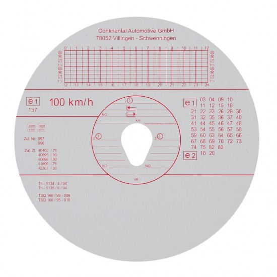 AMC-L.KIE100 - ΤΑΧΟΓΡΑΦΟΙ KIENZLE VDO 100km/h 100ΤΕΜ ΤΑΧΟΓΡΑΦΟΙ KIENZLE VDO 100km/h 100ΤΕΜ