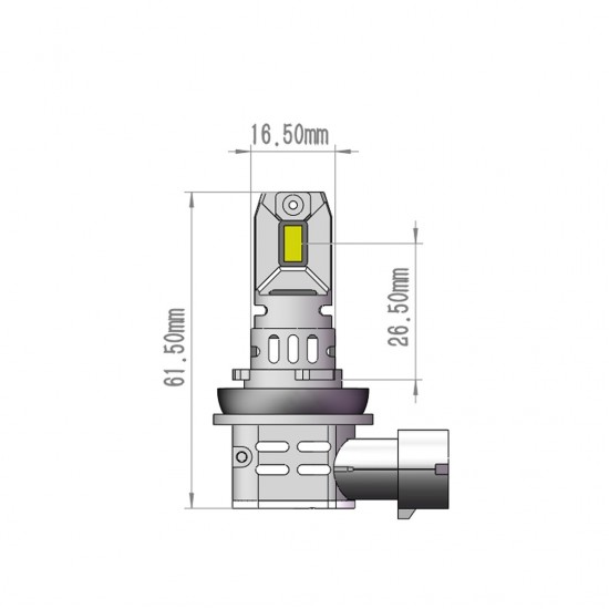 AMC-LSPROS11/MT - ΛΑΜΠΕΣ H11 12V 2x 21W max6.000K 4600lm PRO SMART SERIES LED M-TECH - 2 τεμ. ΛΑΜΠΕΣ H11 12V 2x 21W max6.000K 4600lm PRO SMART SERIES LED M-TECH - 2 τεμ.