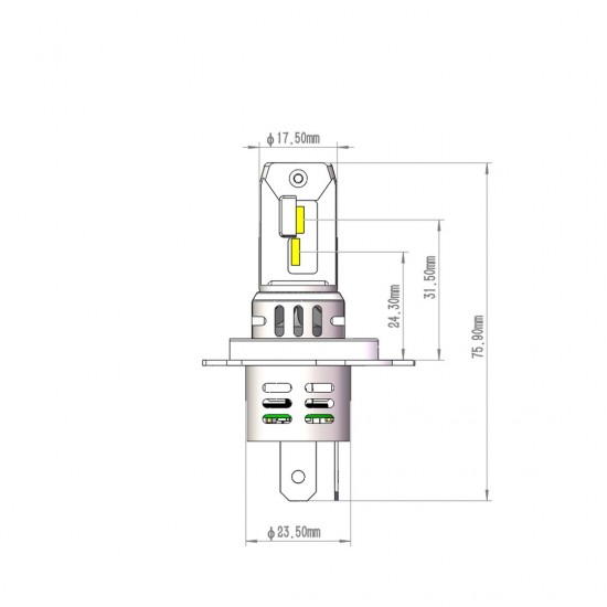 AMC-LSPROS4/MT - ΛΑΜΠΑ LED H4 12V IP65 6.000K 4.600lm LED SET PRO SMART SERIES M-TECH - 2 ΤΕΜ. ΛΑΜΠΑ LED H4 12V IP65 6.000K 4.600lm LED SET PRO SMART SERIES M-TECH - 2 ΤΕΜ.