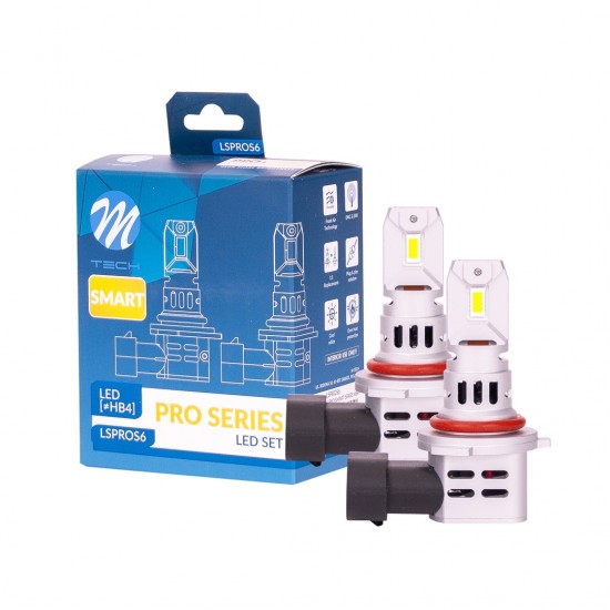 AMC-LSPROS6/MT - ΛΑΜΠΕΣ HΒ4 12V 2x 21W max6.000K 4600lm PRO SMART SERIES LED M-TECH - 2 τεμ. ΛΑΜΠΕΣ HΒ4 12V 2x 21W max6.000K 4600lm PRO SMART SERIES LED M-TECH - 2 τεμ.
