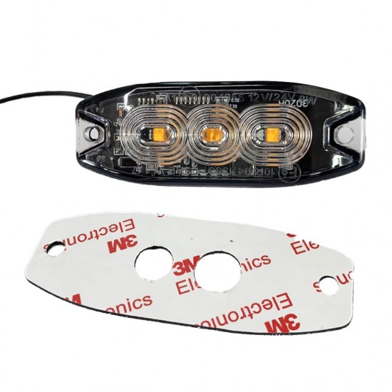 AMC-02297/AM - ΣΤΡΟΜΠΟ 12/24V 8x3x0,9cm ΠΟΡΤΟΚΑΛΙ 3LED 9W (3x3W) R65 R10 AMiO - 1 ΤΕΜ. ΣΤΡΟΜΠΟ 12/24V 8x3x0,9cm ΠΟΡΤΟΚΑΛΙ 3LED 9W (3x3W) R65 R10 AMiO - 1 ΤΕΜ.