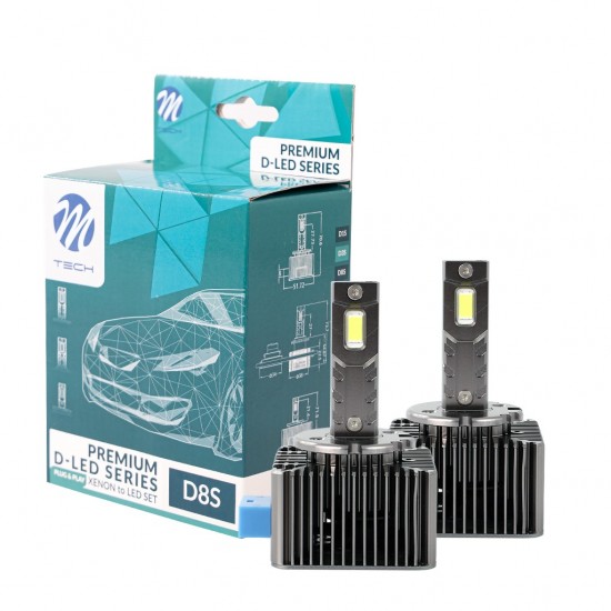 AMC-LZXD8S/MT - ΛΑΜΠEΣ LED D8S 12V PK32d-1 6000K 8.400lm 35W D-SERIES PLUG&PLAY KIT CAB-BUS ΜΕ ΑΝΕΜΙΣΤΗΡΑΚΙ M-TECH - 2 ΤΕΜ. ΛΑΜΠEΣ LED D8S 12V PK32d-1 6000K 8.400lm 35W D-SERIES PLUG&PLAY KIT CAB-BUS ΜΕ ΑΝΕΜΙΣΤΗΡΑΚΙ M-TECH - 2 ΤΕΜ.
