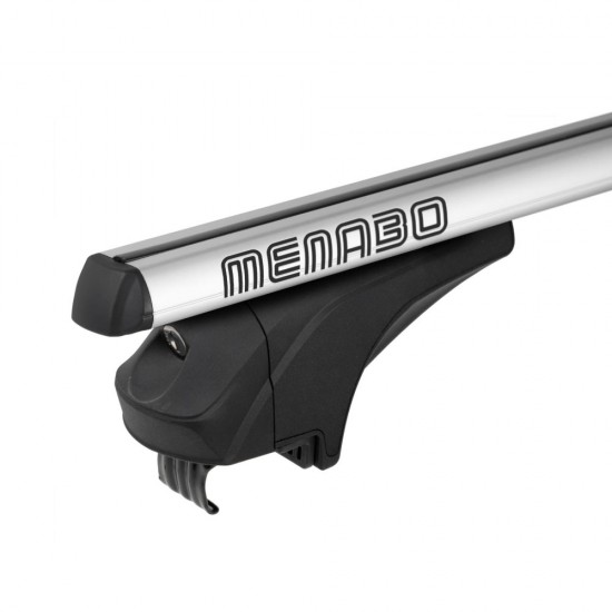 MENABO ΜΠΑΡΕΣ ΑΛΟΥΜΙΝΙΟΥ ARIEM 118.5 cm ΣΕ ΑΣΗΜΙ ΧΡΩΜΑ ΓΙΑ Audi A3 (8Y) Sportback 5 doors 2020> ΜΕ FLUSH ή RAISED RAILS - 2 ΤΕΜ. (14700/MB)