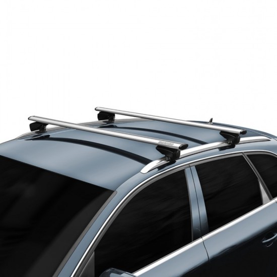 MENABO ΜΠΑΡΕΣ ΟΡΟΦΗΣ ΑΛΟΥΜΙΝΙΟΥ LINCE XL SILVER 135 cm ΣΕ ΑΣΗΜΙ ΧΡΩΜΑ ΓΙΑ Kia Sportage (SL) 5 doors 2014>2016 5 doors ΜΕ FLUSH RAILS - 2 ΤΕΜ (8880/MB)