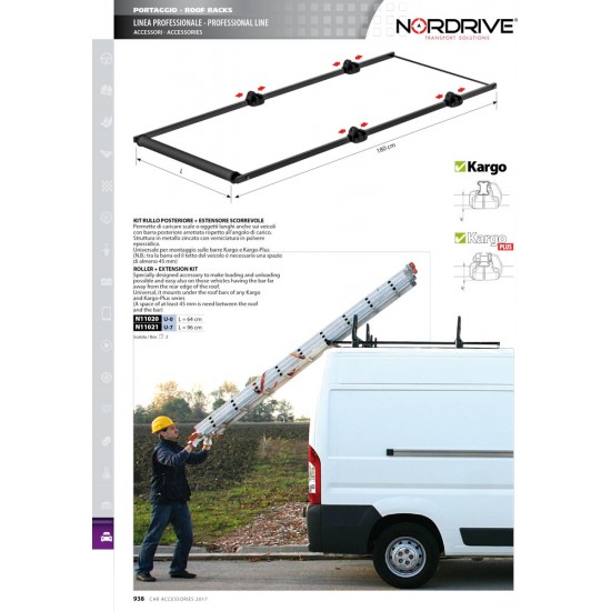 AMC-N11021 - ROLLER 96cm ΜΕ ΠΛΑΙΣΙΟ ΠΡΟΕΚΤΑΣΗ 180cm ΓΙΑ ΜΠΑΡΕΣ ΜΑΥΡΕΣ KARGO + ΑΛΟΥΜΙΝΙΟΥ KARGO-PLUS U-7 1ΤΕΜ. ROLLER 96cm ΜΕ ΠΛΑΙΣΙΟ ΠΡΟΕΚΤΑΣΗ 180cm ΓΙΑ ΜΠΑΡΕΣ ΜΑΥΡΕΣ KARGO + ΑΛΟΥΜΙΝΙΟΥ KARGO-PLUS U-7 1ΤΕΜ.