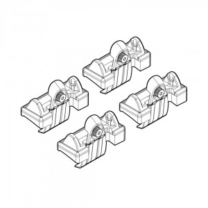 ΑΚΡΑ ΓΙΑ ΜΠΑΡΕΣ NORDRIVE ΓΙΑ TOYOTA COROLLA VERSO(NO RAILING) 04/04-05/09 KIT