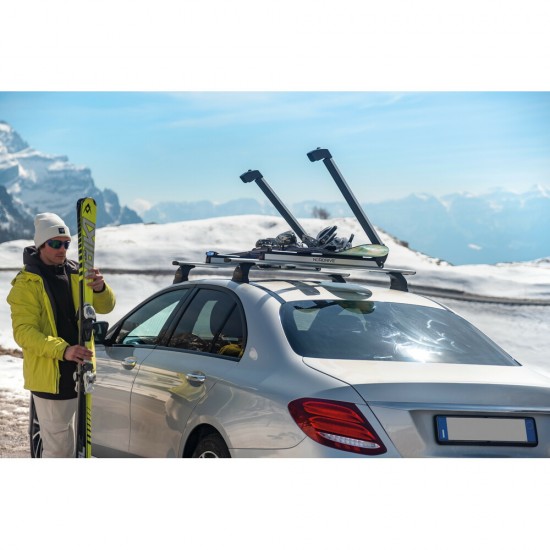 ΒΑΣΗ ΣΚΙ ΟΡΟΦΗΣ 6 ΖΕΥΓΑΡΙΑ ΣΚΙ /4 SNOWBOARD ΑΛΟΥΜΙΝΙΟΥ ΜΕ ΚΛΕΙΔΙ NORDIC-KING 80cm