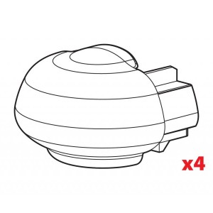 Ανταλλακτικά Καπάκια για μπάρες οροφής Alumia, Rail-Pro, In-Rail Alu (4 τεμ.)