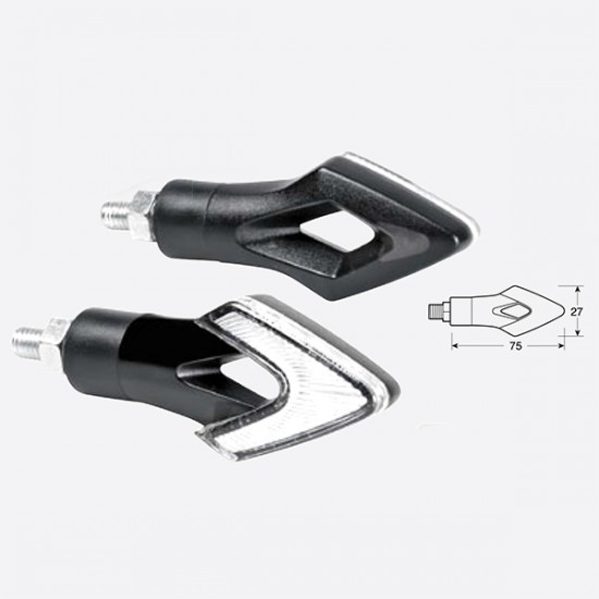 AMC-9047.0-LM - ΦΛΑΣ ΜΟΤΟ LUM LED 12V 75x27mm ΜΑΥΡΑ 2 ΤΕΜ. ΦΛΑΣ ΜΟΤΟ LUM LED 12V 75x27mm ΜΑΥΡΑ 2 ΤΕΜ.