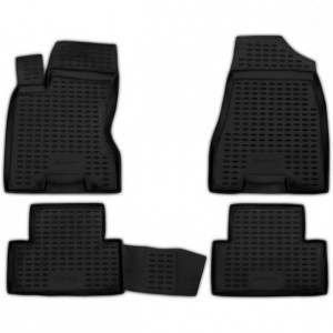 ΣΥΜΒΑΤΑ ΠΑΤΑΚΙΑ ΣΕ ΣΚΑΦΗ TPE ΛΑΣΤΙΧΟ ΓΙΑ NISSAN X-TRAIL 07/2007-05/2014  ΣΕ ΑΝΘΡΑΚΙ ΣΚΟΥΡΟ ΓΚΡΙ ΧΡΩΜΑ NOVLINE - 4 ΤΕΜ.