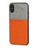 APPLE iPHONE X ΘΗΚΗ ΚΙΝΗΤΟΥ DUO POCKET ΓΚΡΙ-ΠΟΡΤΟΚΑΛΙ ΜΑΓΝΗΤΙΚΗ SILVER LINE
