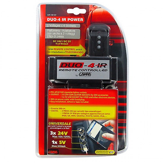 AMC-L9813.7 - ΠΟΛΥΠΡΙΖΟ ΑΝΤΑΠΤΟΡΑΣ ΑΝΑΠΤΗΡΑ DUO-4 24V (ΤΡΙΠΛΟΣ ΜΕ REMOTE CONTROL/USB) ΠΟΛΥΠΡΙΖΟ ΑΝΤΑΠΤΟΡΑΣ ΑΝΑΠΤΗΡΑ DUO-4 24V (ΤΡΙΠΛΟΣ ΜΕ REMOTE CONTROL/USB)