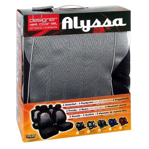 Lampa - ΚΑΛΥΜΜΑΤΑ ΚΑΘΙΣΜΑΤΩΝ Alyssa ΓΚΡΙ - 9 τεμ. (L5493.2)
