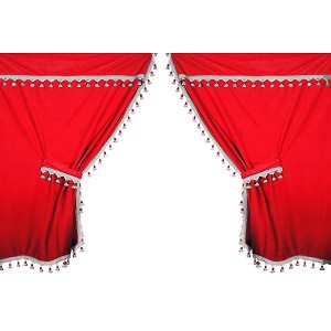 ΣΕΤ ΚΟΥΡΤΙΝΑΚΙΑ-ΣΚΙΑΣΤΡΑ ΦΟΡΤΗΓΟΥ PREMIE ΚΟΚΚΙΝΟ