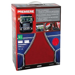 ΣΕΤ ΚΟΥΡΤΙΝΑΚΙΑ-ΣΚΙΑΣΤΡΑ ΦΟΡΤΗΓΟΥ PREMIE ΚΟΚΚΙΝΟ