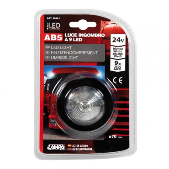 AMC-L9846.1 - ΣΤΡΟΓΓΥΛΟ ΦΩΣ ΦΟΡΤΗΓΟΥ 9LED ΛΕΥΚΟ 24V ΣΤΡΟΓΓΥΛΟ ΦΩΣ ΦΟΡΤΗΓΟΥ 9LED ΛΕΥΚΟ 24V