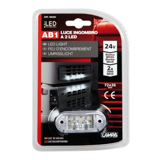 AMC-L9848.4 - ΦΩΣ ΦΟΡΤΗΓΟΥ 2LED ΛΕΥΚΟ 24V 72mm ΦΩΣ ΦΟΡΤΗΓΟΥ 2LED ΛΕΥΚΟ 24V 72mm
