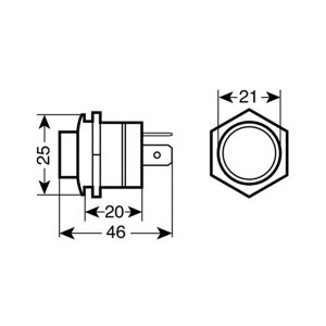 ΔΙΑΚΟΠΤΗΣ ON/OFF ΜΕ LED 12/24V - 5Α (ΜΠΛΕ) - 1 ΤΕΜ.