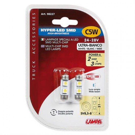 AMC-L9822.7 - 24/28V SV8,5-8 HYPER-LED6 9x31mm 24/28V SV8,5-8 HYPER-LED6 9x31mm